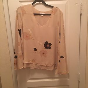 Pink and Navy Floral Work Shirt